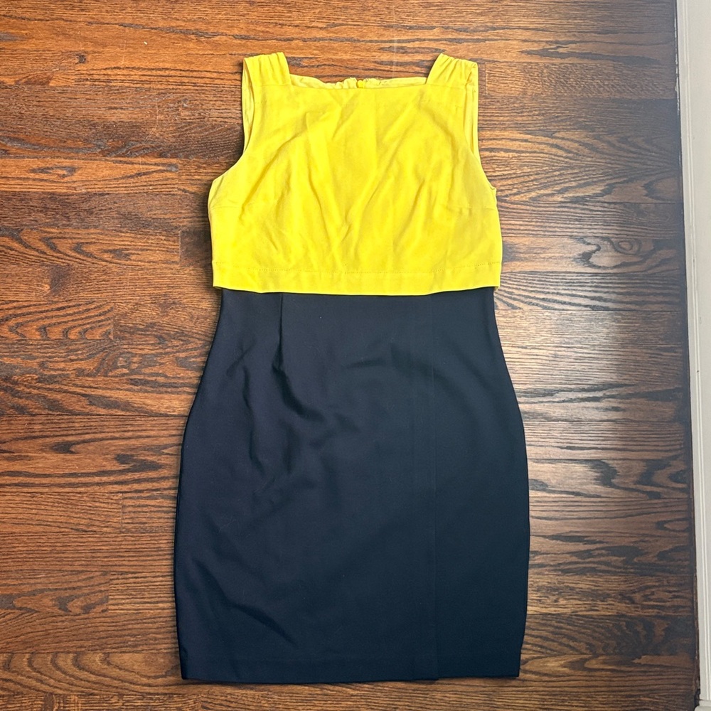 Lauren Ralph Lauren Yellow and Black Mini Dress size 12